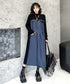 Denim Switching Dress